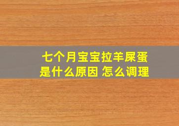 七个月宝宝拉羊屎蛋是什么原因 怎么调理